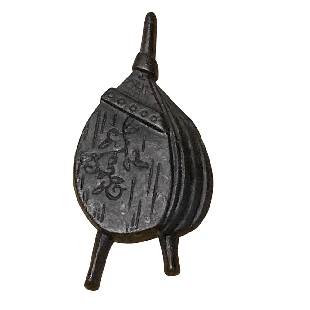 Vintage Cast Iron Fireplace Bellows Wall Hook Rustic Black Metal Decor Taiwan